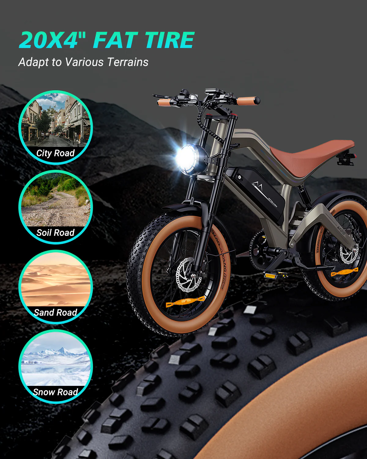 M20 All-Terrain Long-Range Electric Bike - Image 8